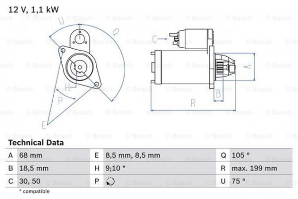 Bosch Μίζα - 0 986 020 870