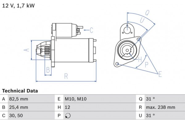 Bosch Μίζα - 0 986 021 360