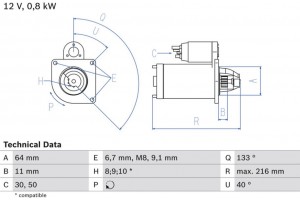 Bosch Μίζα - 0 986 021 590