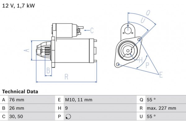 Bosch Μίζα - 0 986 022 010
