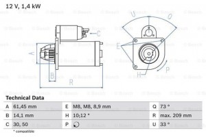 Bosch Μίζα - 0 986 022 121