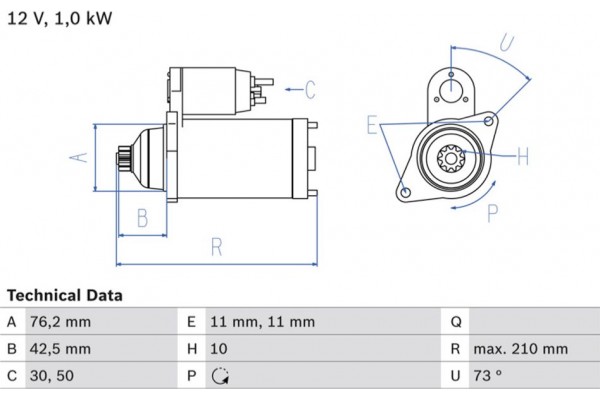 Bosch Μίζα - 0 986 022 290 Bosch Μίζα - 0 986 022 290