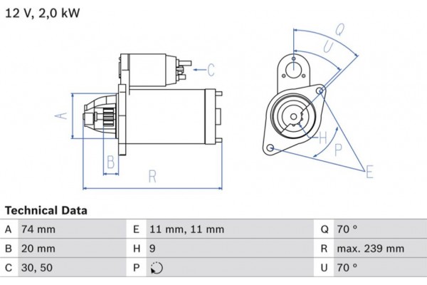 Bosch Μίζα - 0 986 022 440