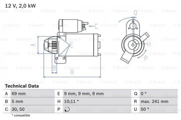 Bosch Μίζα - 0 986 022 670