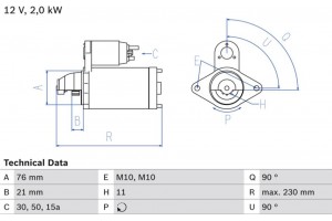Bosch Μίζα - 0 986 022 880