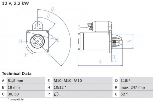 Bosch Μίζα - 0 986 023 180