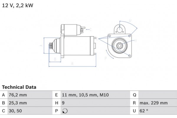 Bosch Μίζα - 0 986 024 050
