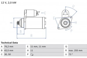Bosch Μίζα - 0 986 024 360
