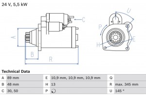 Bosch Μίζα - 0 986 024 670