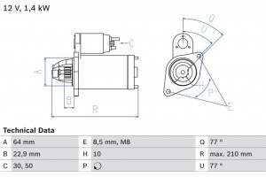 Bosch Μίζα - 0 986 025 080