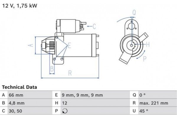 Bosch Μίζα - 0 986 025 510