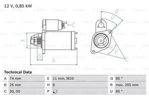 Bosch Μίζα - 0 986 025 640