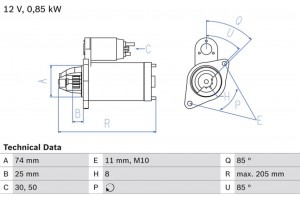 Bosch Μίζα - 0 986 025 640