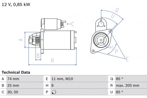 Bosch Μίζα - 0 986 025 640