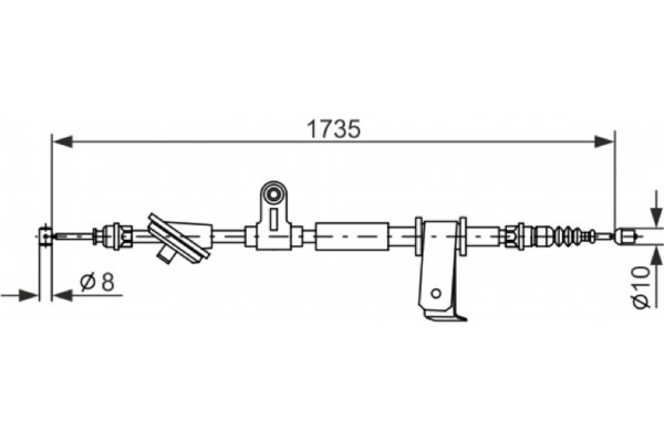 Bosch Ντίζα, Φρένο Ακινητοποίησης - 1 987 477 112 Bosch Ντίζα, Φρένο Ακινητοποίησης - 1 987 477 112