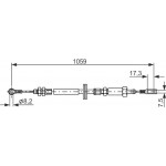 Bosch Ντίζα, Φρένο Ακινητοποίησης - 1 987 477 114 Bosch Ντίζα, Φρένο Ακινητοποίησης - 1 987 477 114