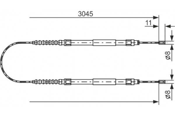 Bosch Ντίζα, Φρένο Ακινητοποίησης - 1 987 477 115 Bosch Ντίζα, Φρένο Ακινητοποίησης - 1 987 477 115