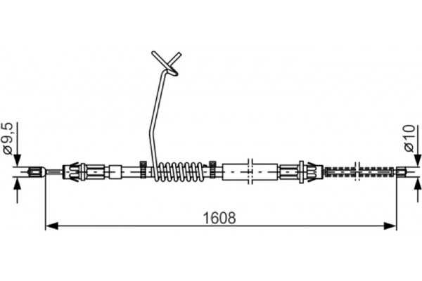 Bosch Ντίζα, Φρένο Ακινητοποίησης - 1 987 477 180 Bosch Ντίζα, Φρένο Ακινητοποίησης - 1 987 477 180