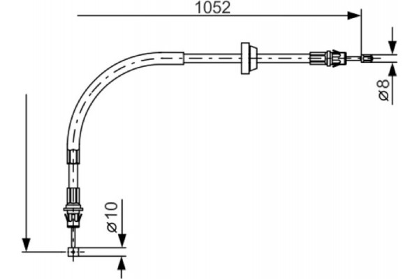 Bosch Ντίζα, Φρένο Ακινητοποίησης - 1 987 477 186 Bosch Ντίζα, Φρένο Ακινητοποίησης - 1 987 477 186