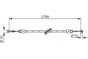 Bosch Ντίζα, Φρένο Ακινητοποίησης - 1 987 477 197