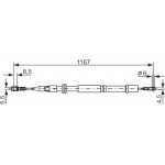 Bosch Ντίζα, Φρένο Ακινητοποίησης - 1 987 477 199 Bosch Ντίζα, Φρένο Ακινητοποίησης - 1 987 477 199