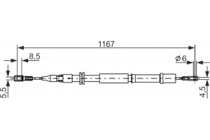 Bosch Ντίζα, Φρένο Ακινητοποίησης - 1 987 477 199
