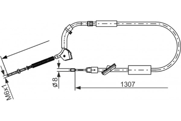 Bosch Ντίζα, Φρένο Ακινητοποίησης - 1 987 477 223 Bosch Ντίζα, Φρένο Ακινητοποίησης - 1 987 477 223