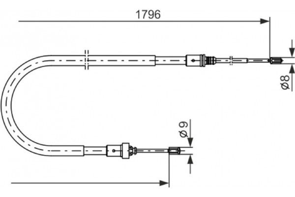 Bosch Ντίζα, Φρένο Ακινητοποίησης - 1 987 477 235 Bosch Ντίζα, Φρένο Ακινητοποίησης - 1 987 477 235
