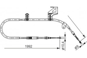 Bosch Ντίζα, Φρένο Ακινητοποίησης - 1 987 477 242