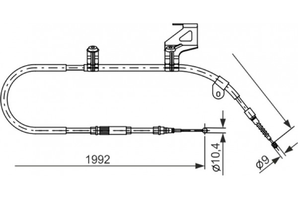 Bosch Ντίζα, Φρένο Ακινητοποίησης - 1 987 477 242 Bosch Ντίζα, Φρένο Ακινητοποίησης - 1 987 477 242