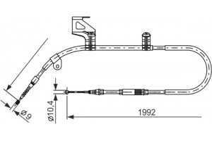 Bosch Ντίζα, Φρένο Ακινητοποίησης - 1 987 477 244