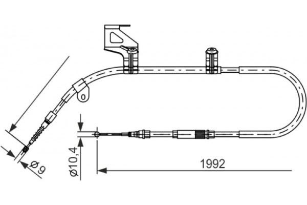 Bosch Ντίζα, Φρένο Ακινητοποίησης - 1 987 477 244 Bosch Ντίζα, Φρένο Ακινητοποίησης - 1 987 477 244