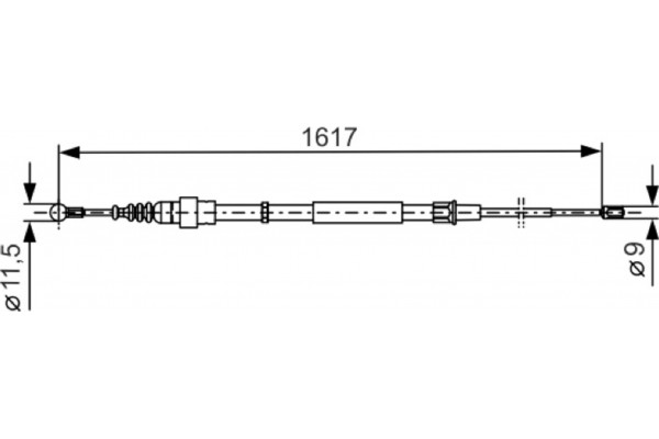 Bosch Ντίζα, Φρένο Ακινητοποίησης - 1 987 477 255 Bosch Ντίζα, Φρένο Ακινητοποίησης - 1 987 477 255