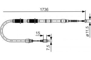 Bosch Ντίζα, Φρένο Ακινητοποίησης - 1 987 477 257