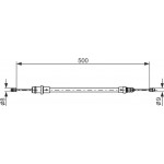 Bosch Ντίζα, Φρένο Ακινητοποίησης - 1 987 477 565 Bosch Ντίζα, Φρένο Ακινητοποίησης - 1 987 477 565
