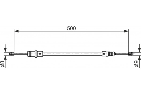 Bosch Ντίζα, Φρένο Ακινητοποίησης - 1 987 477 565 Bosch Ντίζα, Φρένο Ακινητοποίησης - 1 987 477 565