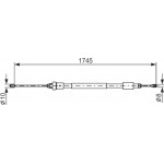 Bosch Ντίζα, Φρένο Ακινητοποίησης - 1 987 477 576 Bosch Ντίζα, Φρένο Ακινητοποίησης - 1 987 477 576