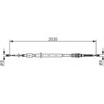 Bosch Ντίζα, Φρένο Ακινητοποίησης - 1 987 477 598 Bosch Ντίζα, Φρένο Ακινητοποίησης - 1 987 477 598