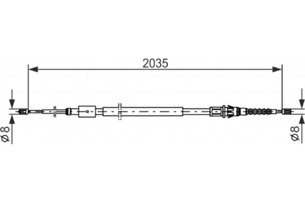 Bosch Ντίζα, Φρένο Ακινητοποίησης - 1 987 477 598 Bosch Ντίζα, Φρένο Ακινητοποίησης - 1 987 477 598