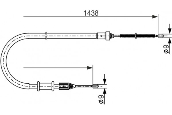 Bosch Ντίζα, Φρένο Ακινητοποίησης - 1 987 477 634 Bosch Ντίζα, Φρένο Ακινητοποίησης - 1 987 477 634