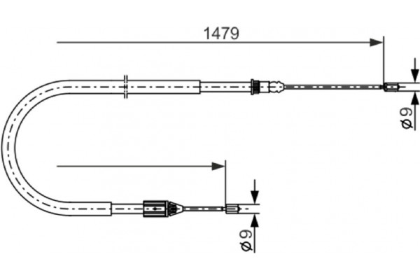 Bosch Ντίζα, Φρένο Ακινητοποίησης - 1 987 477 647 Bosch Ντίζα, Φρένο Ακινητοποίησης - 1 987 477 647