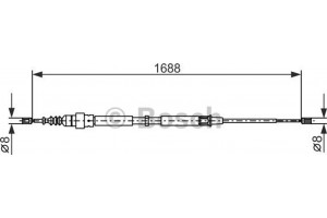 Bosch Ντίζα, Φρένο Ακινητοποίησης - 1 987 477 696