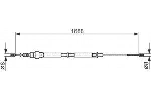Bosch Ντίζα, Φρένο Ακινητοποίησης - 1 987 477 696