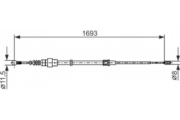 Bosch Ντίζα, Φρένο Ακινητοποίησης - 1 987 477 698 Bosch Ντίζα, Φρένο Ακινητοποίησης - 1 987 477 698
