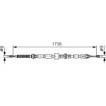 Bosch Ντίζα, Φρένο Ακινητοποίησης - 1 987 477 734 Bosch Ντίζα, Φρένο Ακινητοποίησης - 1 987 477 734