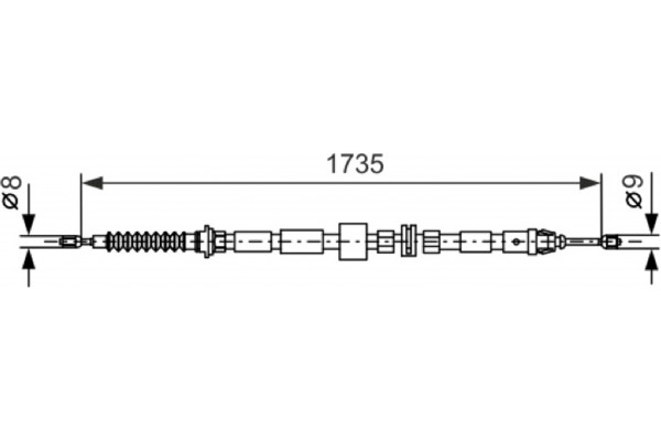 Bosch Ντίζα, Φρένο Ακινητοποίησης - 1 987 477 734 Bosch Ντίζα, Φρένο Ακινητοποίησης - 1 987 477 734