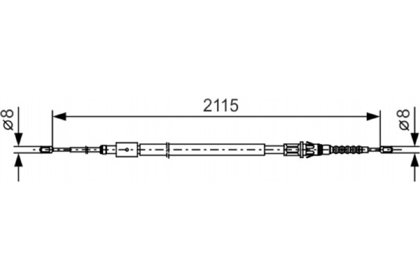 Bosch Ντίζα, Φρένο Ακινητοποίησης - 1 987 477 775 Bosch Ντίζα, Φρένο Ακινητοποίησης - 1 987 477 775