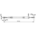 Bosch Ντίζα, Φρένο Ακινητοποίησης - 1 987 477 814 Bosch Ντίζα, Φρένο Ακινητοποίησης - 1 987 477 814