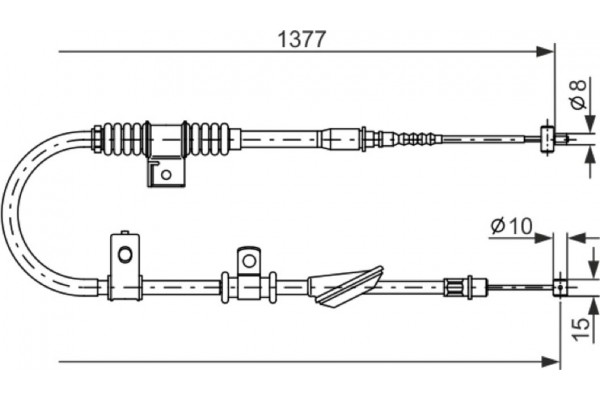 Bosch Ντίζα, Φρένο Ακινητοποίησης - 1 987 477 842 Bosch Ντίζα, Φρένο Ακινητοποίησης - 1 987 477 842
