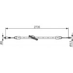 Bosch Ντίζα, Φρένο Ακινητοποίησης - 1 987 477 845 Bosch Ντίζα, Φρένο Ακινητοποίησης - 1 987 477 845